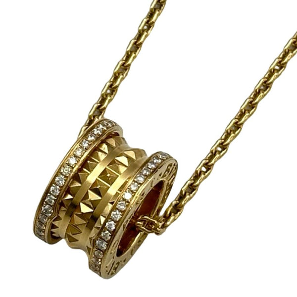 ブルガリ BVLGARI ビーゼロワンロックネックレス ゴールド AU750 ダイヤモンド ジュエリー 中古