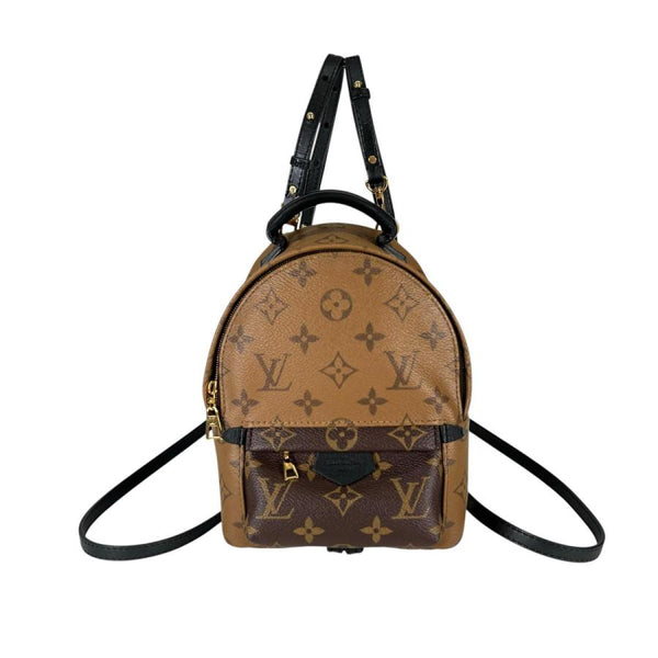 ルイヴィトン リュック・デイパック M44872 パームスプリングス モノグラムリバース MINI LOUIS VUITTON ブラウン レディース 中古