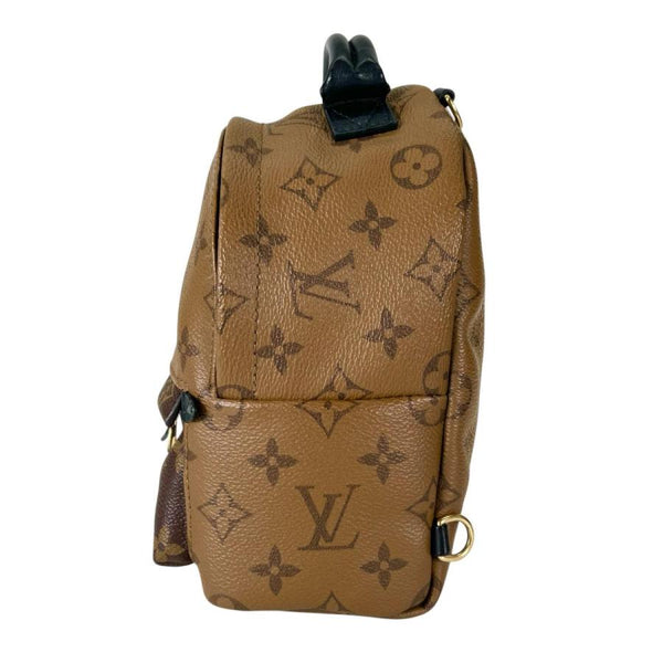 ルイヴィトン リュック・デイパック M44872 パームスプリングス モノグラムリバース MINI LOUIS VUITTON ブラウン レディース 中古