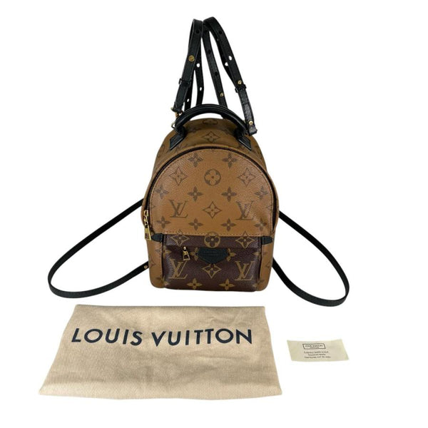 ルイヴィトン リュック・デイパック M44872 パームスプリングス モノグラムリバース MINI LOUIS VUITTON ブラウン レディース 中古