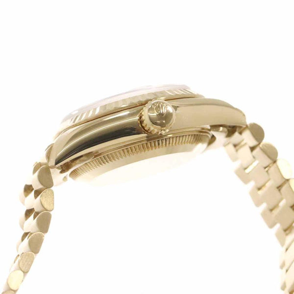 ロレックス ROLEX デイトジャスト 69178G N番 レディース 腕時計 10P ダイヤ シャンパンゴールド 金無垢 K18YG 自動巻き Datejust 90325962