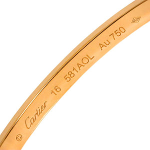 カルティエ Cartier ラブ ブレス スモール SM #16 K18 PG 750 ブレスレット バングル Love Bracelet 90337067