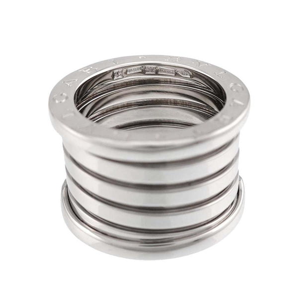 ブルガリ BVLGARI ビーゼロワン 5バンド #52 リング K18 WG ホワイトゴールド 750 B-ZERO1 指輪 Ring 90337327