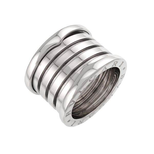 ブルガリ BVLGARI ビーゼロワン 5バンド #52 リング K18 WG ホワイトゴールド 750 B-ZERO1 指輪 Ring 90337327