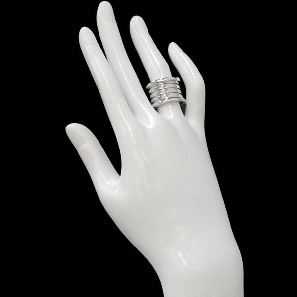 ブルガリ BVLGARI ビーゼロワン 5バンド #52 リング K18 WG ホワイトゴールド 750 B-ZERO1 指輪 Ring 90337327