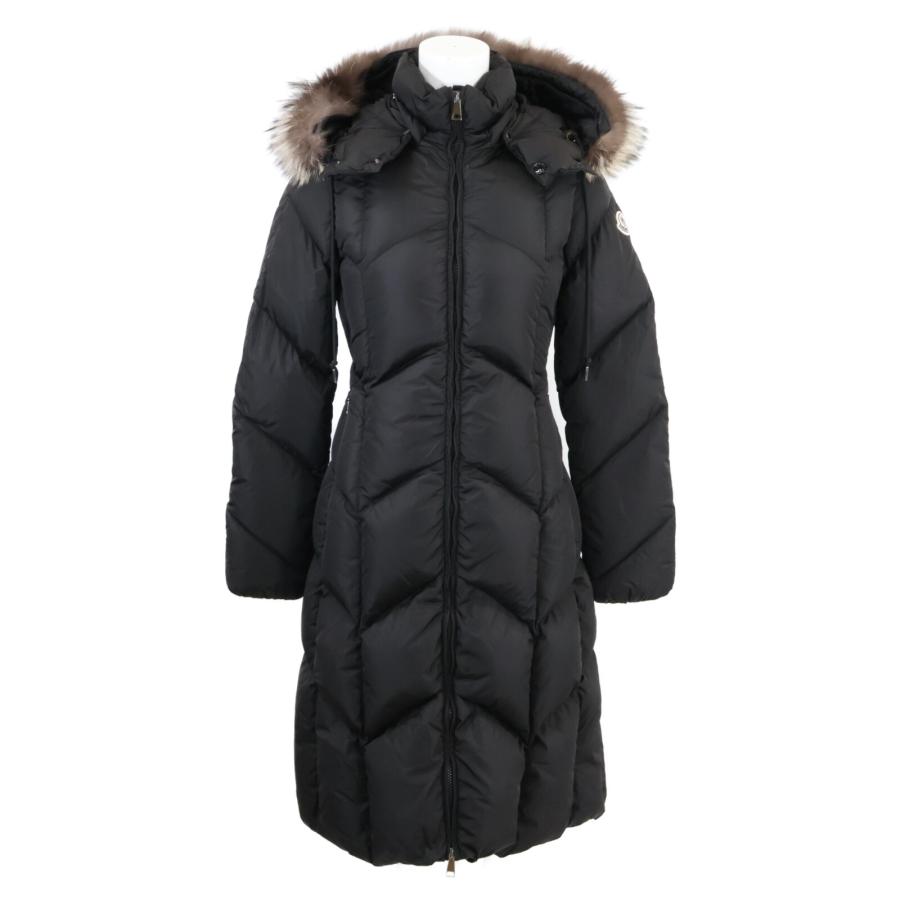MONCLER モンクレール DUBERRAN デュベラン ファー付き フーデッド ダウンコート 00 ブラック レディース